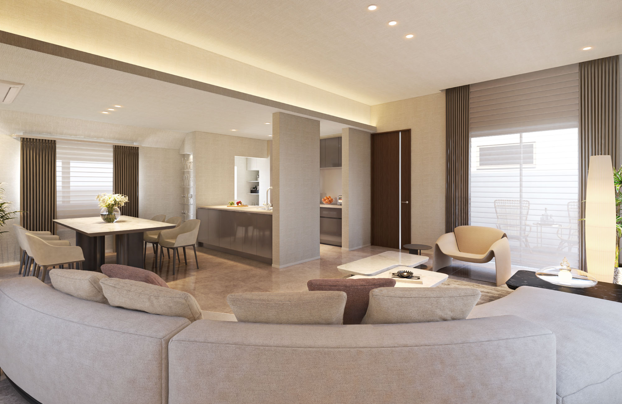 リビングダイニングキッチン完成予想図